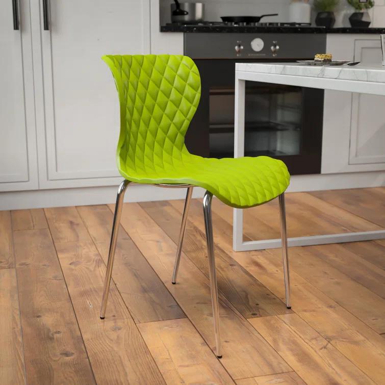 Lowell Contemporary Design Plastic Stack Chair (Set of 4)