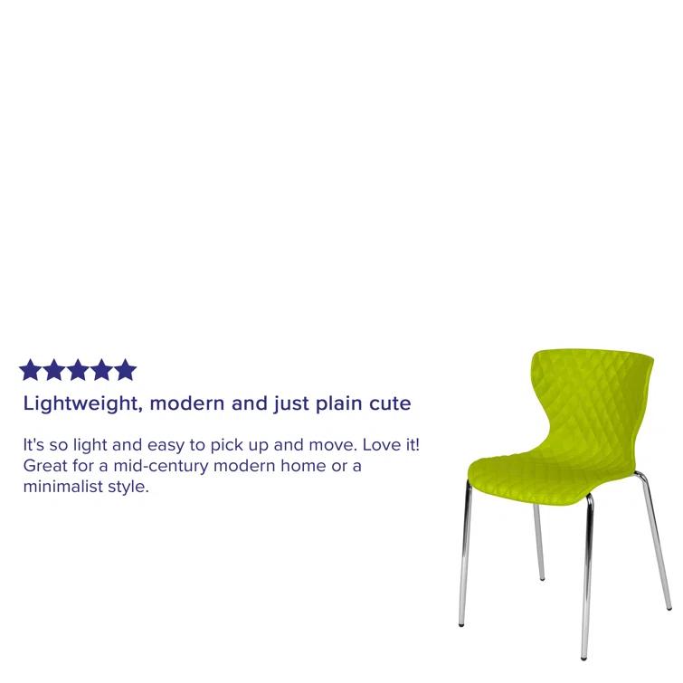 Lowell Contemporary Design Plastic Stack Chair (Set of 4)