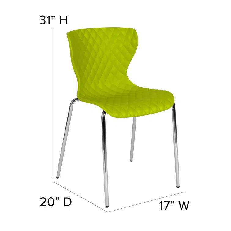 Lowell Contemporary Design Plastic Stack Chair (Set of 4)