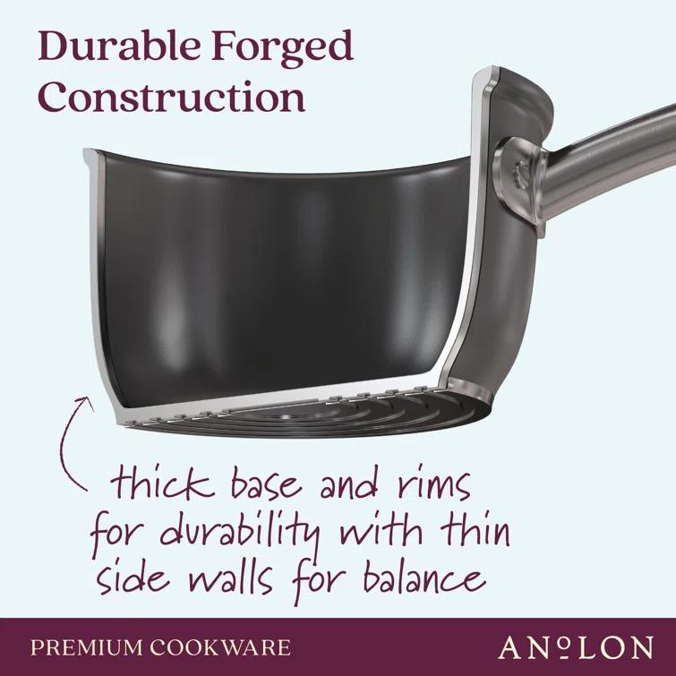 Anolon Accolade 12.25" Forged Hard-Anodized Nonstick Frying Pan with Lid