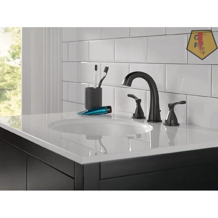 Stryke Widespread Bathroom Faucet with Drain Assembly and DIAMOND™ Seal Technology