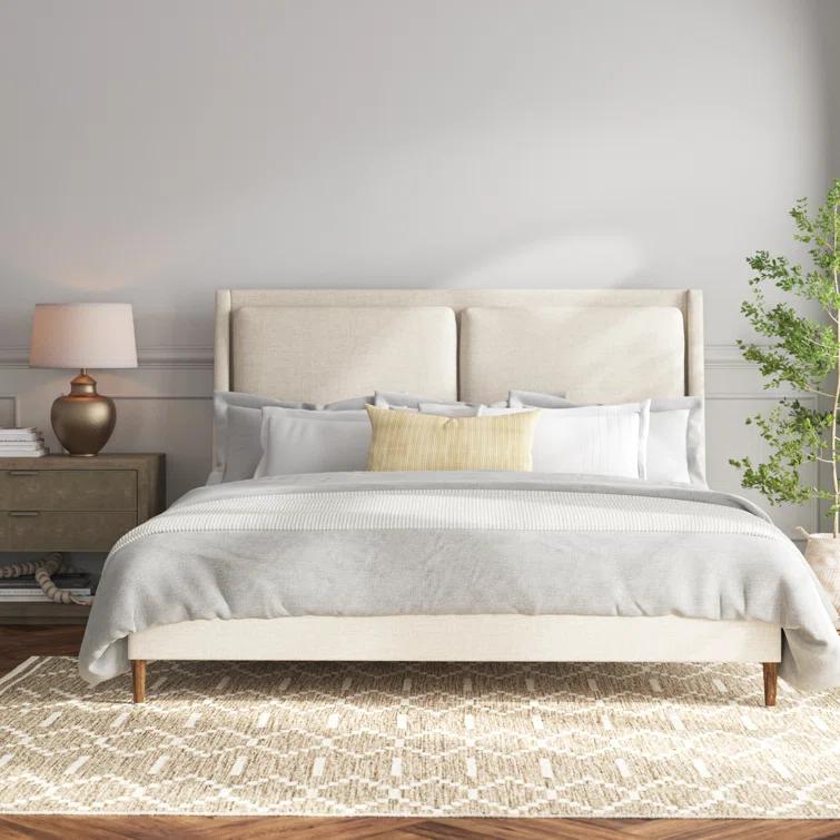 Rexford Platform Bed - Cream / King