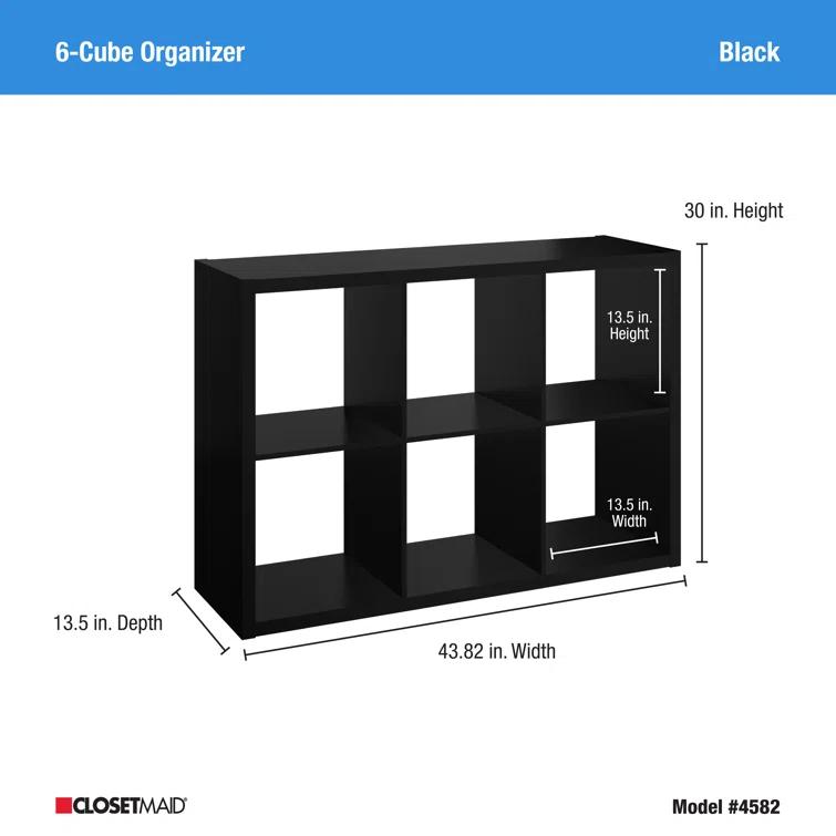 30'' H x 43.82'' W Decorative Cube Bookcase
