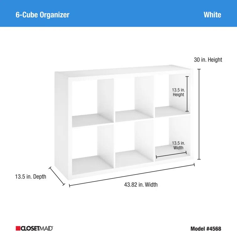 30'' H x 43.82'' W Decorative Cube Bookcase