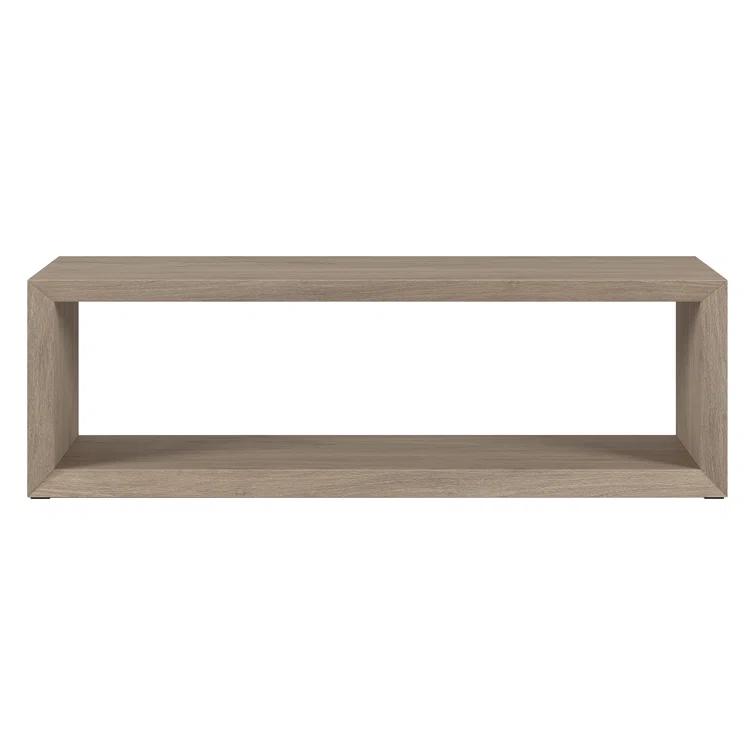 Foxtrot Faux Wood Coffee Table With Shelf