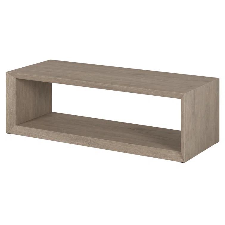Foxtrot Faux Wood Coffee Table With Shelf