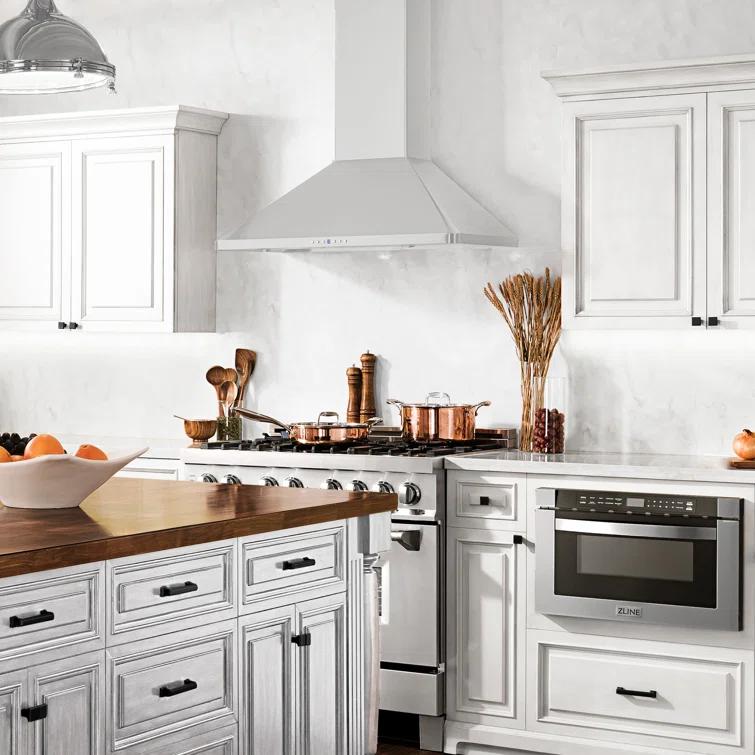 ZLINE KITCHEN & BATH 36 inch Convertible 400-CFM Recirculating Stainless steel Wall-Mounted Range Hood