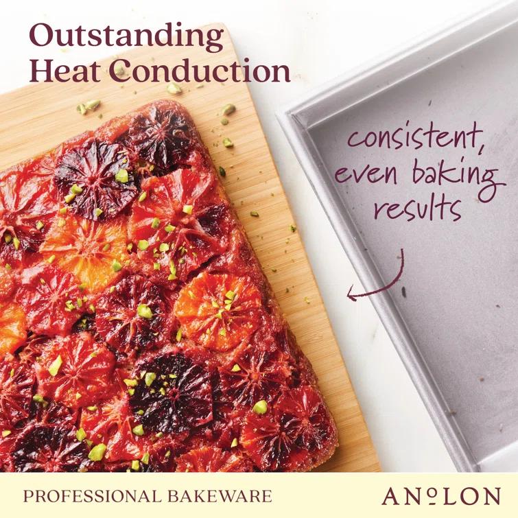 Anolon Pro-Bake Bakeware Aluminized Steel Baking Pan Set, 6-Piece, Silver