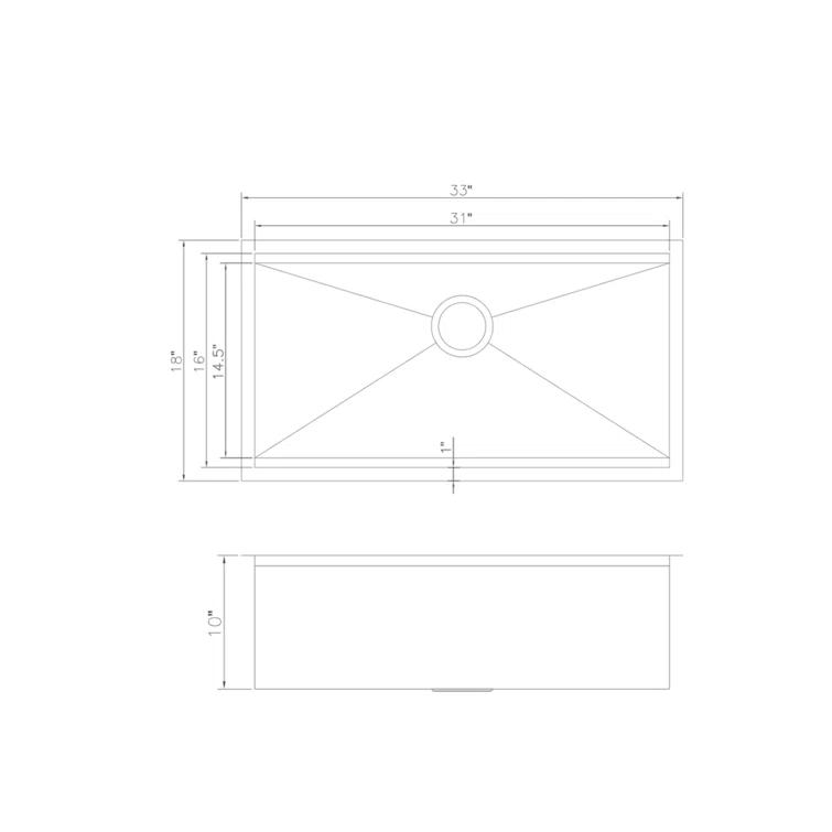 Garmisch Stainless Steel 33" L x 15" W Undermount Kitchen Sink with Basket Strainer