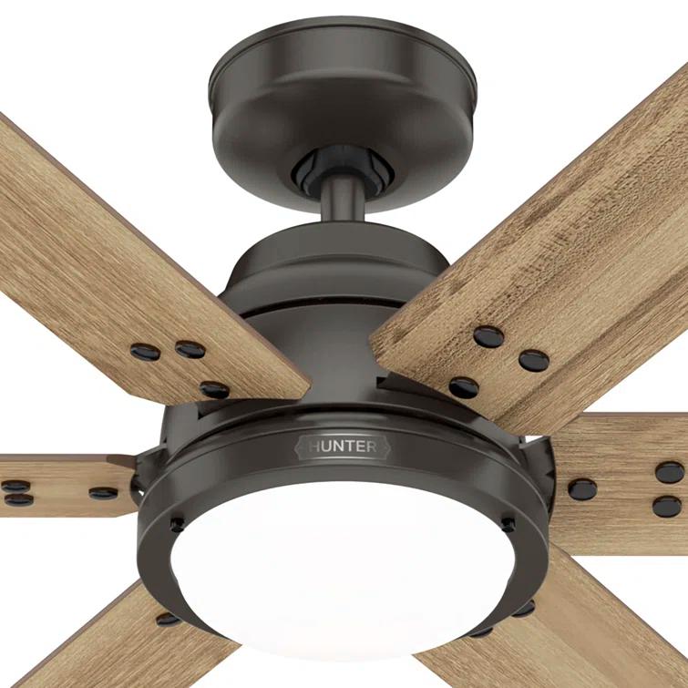 Gravity 6 - Blade Ceiling Fan with LED Light Kit and Handheld Remote and Wifi Smart Fan