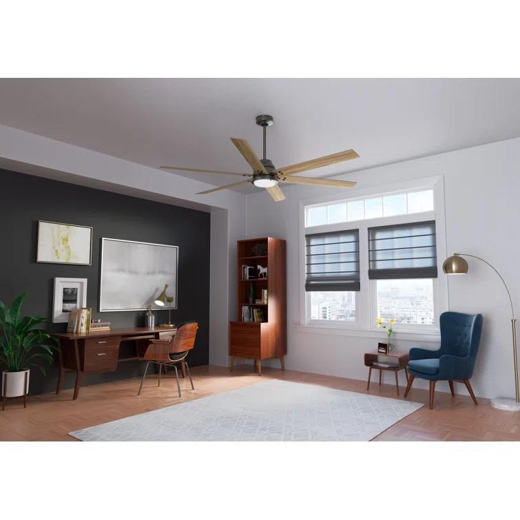 Gravity 6 - Blade Ceiling Fan with LED Light Kit and Handheld Remote and Wifi Smart Fan