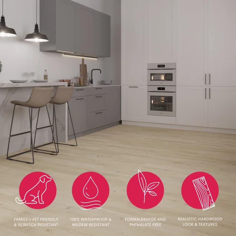 Lucida USA MaxCore Pro 20mil x 7.3" W x 48" L Click Lock Luxury Vinyl Plank Flooring