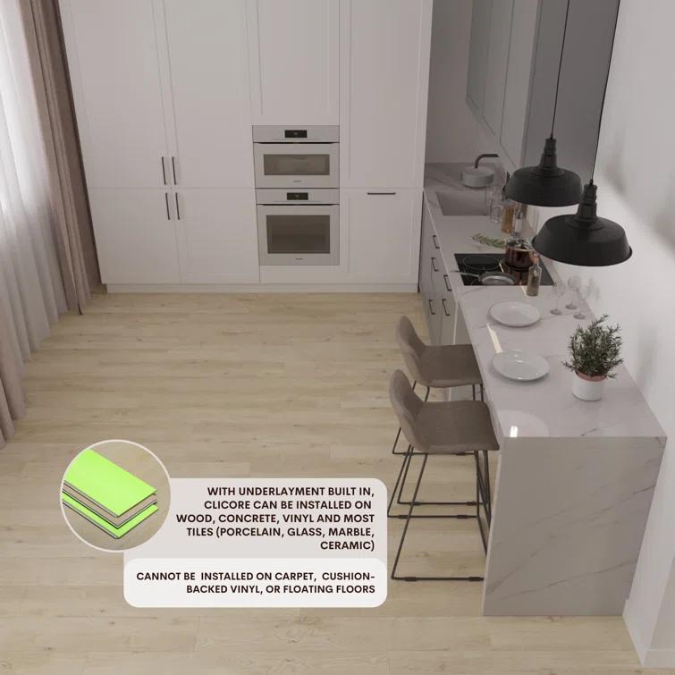 Lucida USA MaxCore Pro 20mil x 7.3" W x 48" L Click Lock Luxury Vinyl Plank Flooring