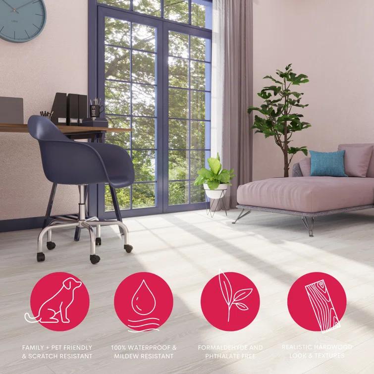 Lucida USA MaxCore Pro 20mil x 7.3" W x 48" L Click Lock Luxury Vinyl Plank Flooring