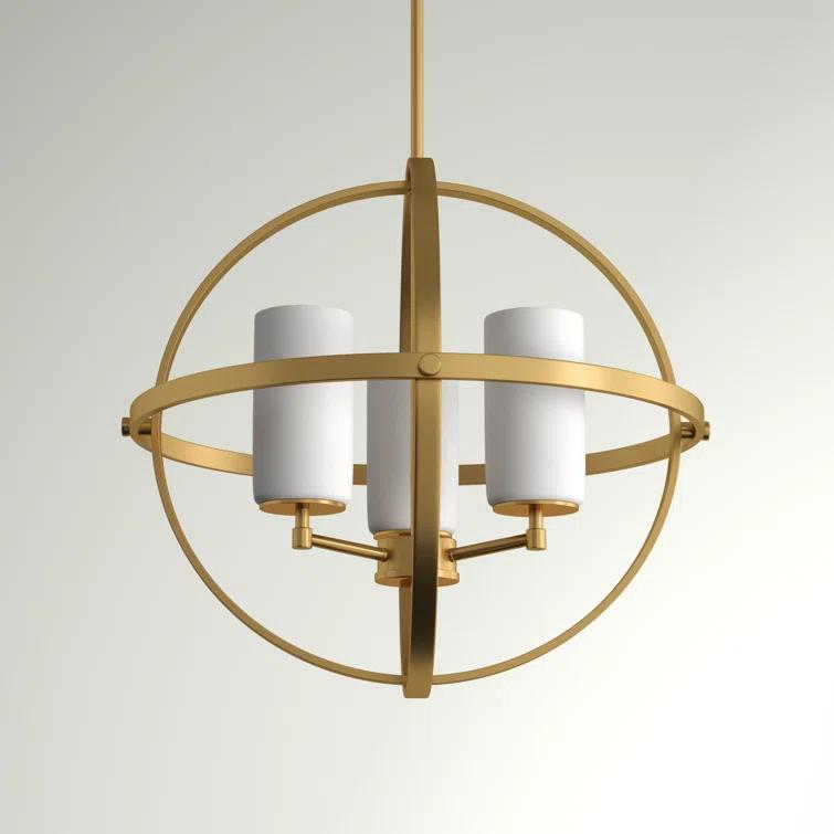 Evenson 3 - Light Dimmable Globe Chandelier