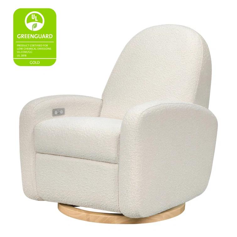 Nami Electronic Recliner and Swivel Glider Recliner in Shearling with USB port
