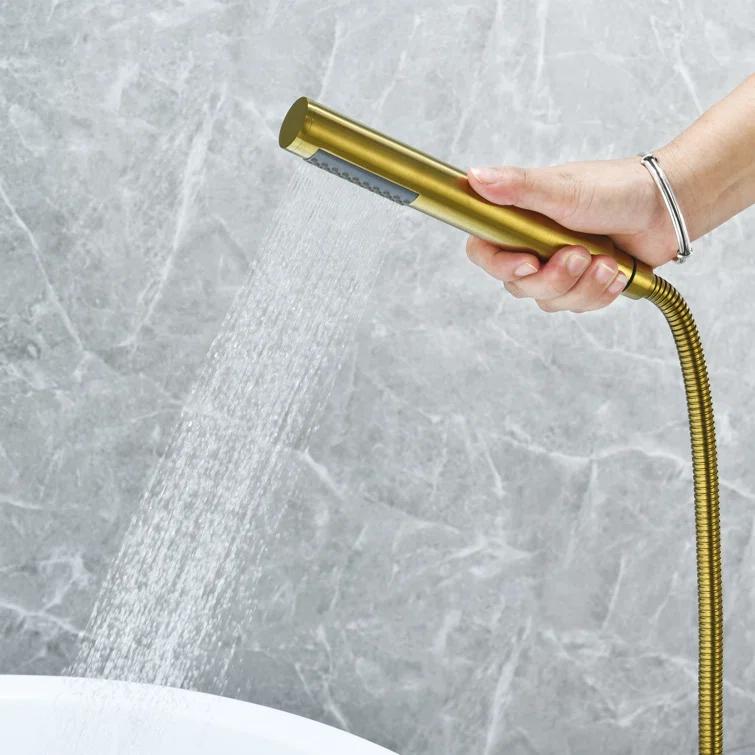 Gnosall 2 Handle Floor Roman Tub Faucet with Diverter