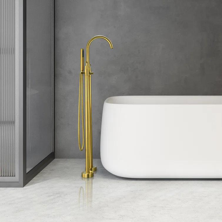 Gnosall 2 Handle Floor Roman Tub Faucet with Diverter
