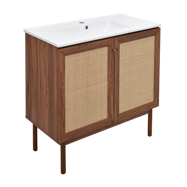 SM-BV663 Classe 36" Freestanding Bathroom Vanity in Golden Oak with Sink Top