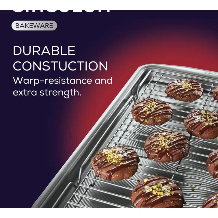 Circulon Bakeware Baking Sheet Pan and Cooling Rack Set, 3 Piece