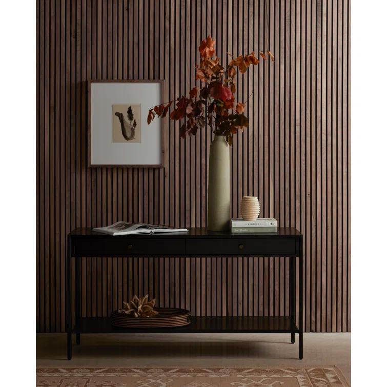 Bronzed Iron Console Table (57")