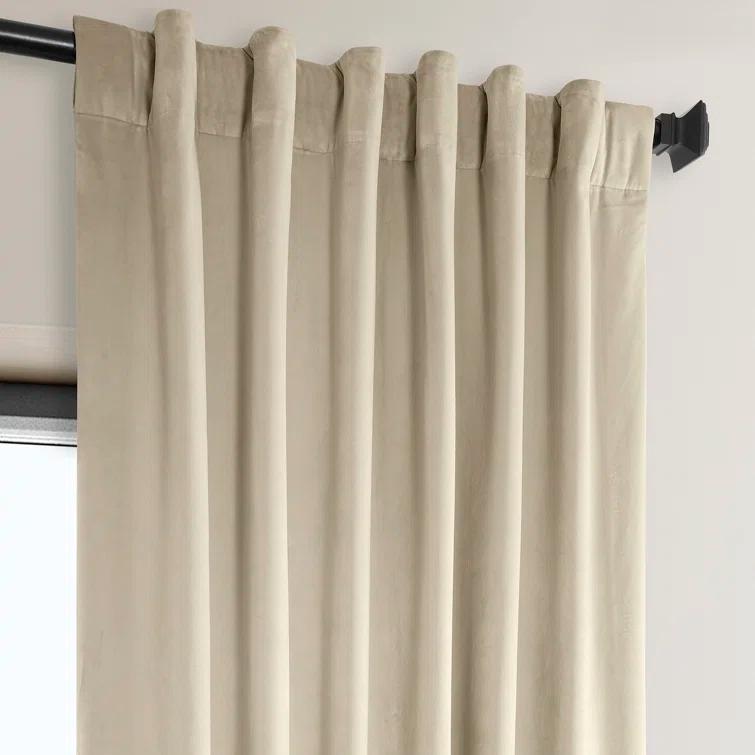 Loria Plush Velvet 100% Blackout Curtains For Bedroom, Living Room - Single Panel