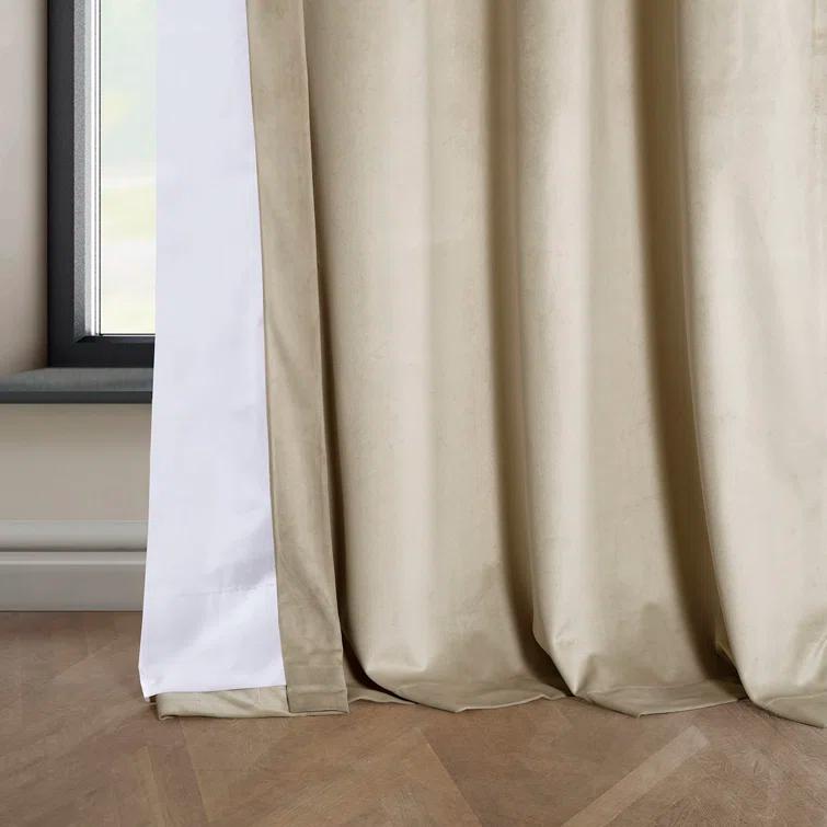 Loria Plush Velvet 100% Blackout Curtains For Bedroom, Living Room - Single Panel