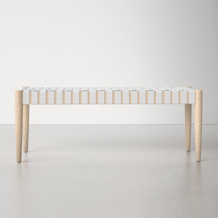 Orin 47" Woven Leather Bench
