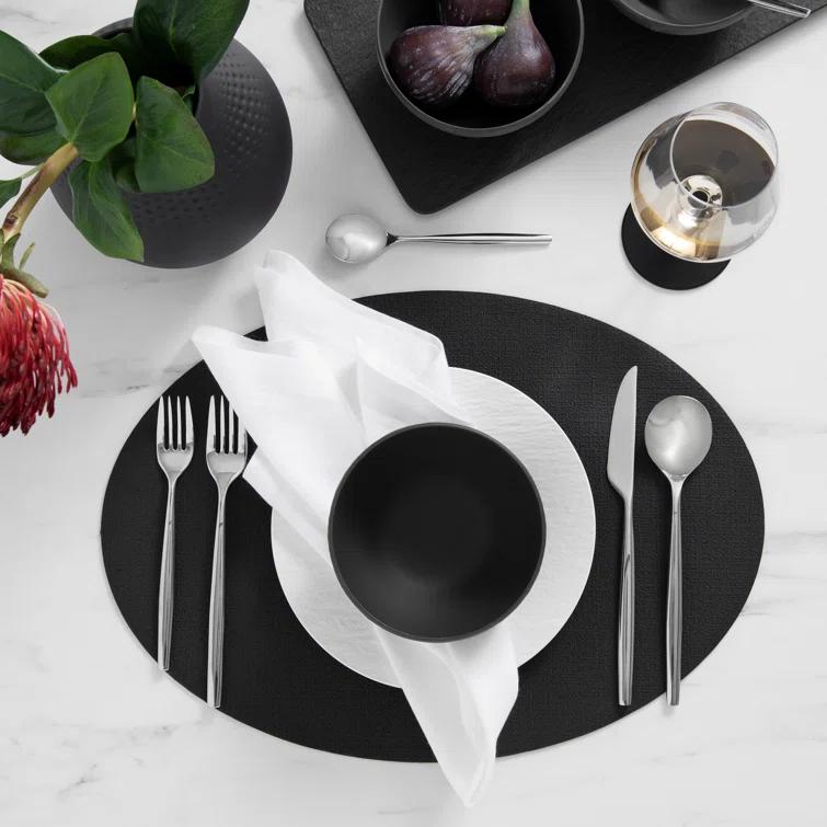 Villeroy & Boch Manufacture Rock Oval Faux Leather Reversible Placemat (Set of 4)