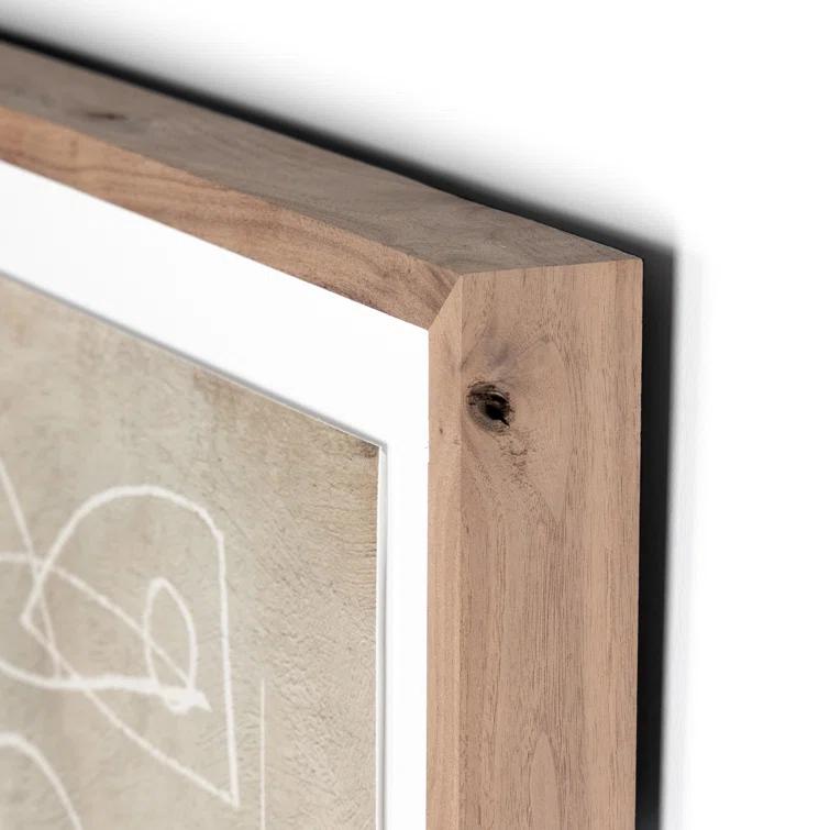 Abstract Monochromatic Walnut Framed Canvas Print, 32" x 32"