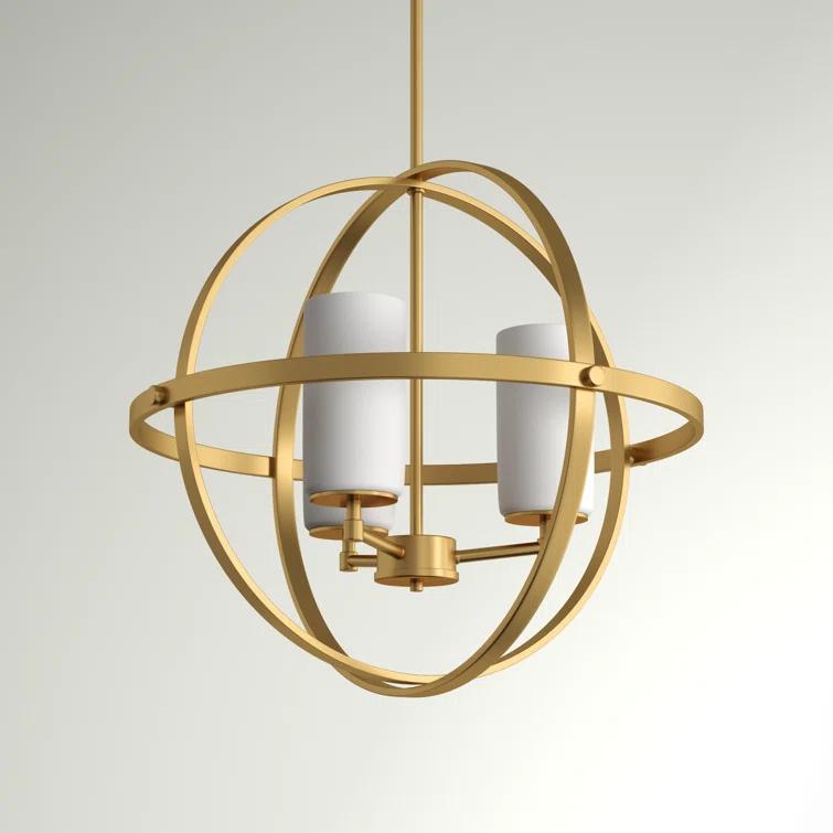 Evenson 3 - Light Dimmable Globe Chandelier