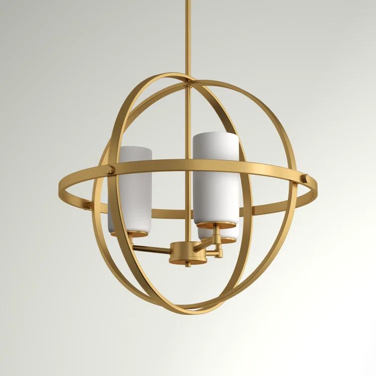 Evenson 3 - Light Dimmable Globe Chandelier
