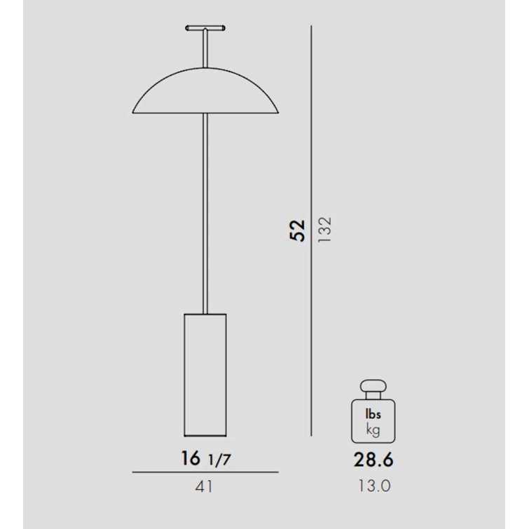 Kartell Geen-A 51.97'' LED Task Floor Lamp