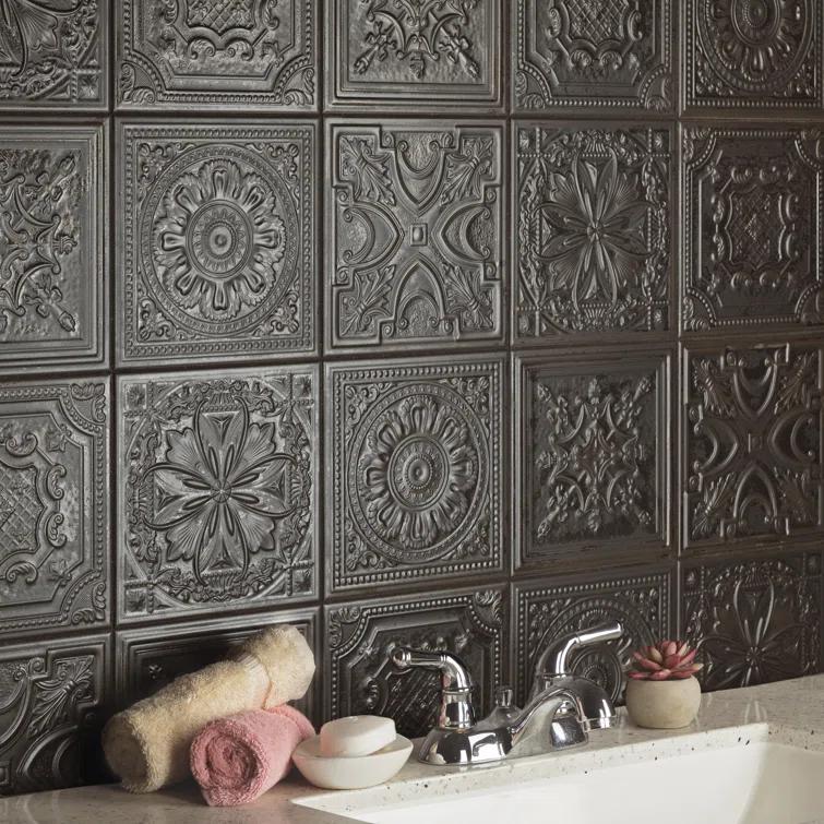 Fitz 8" x 8" Ceramic Patterned Wall Tile