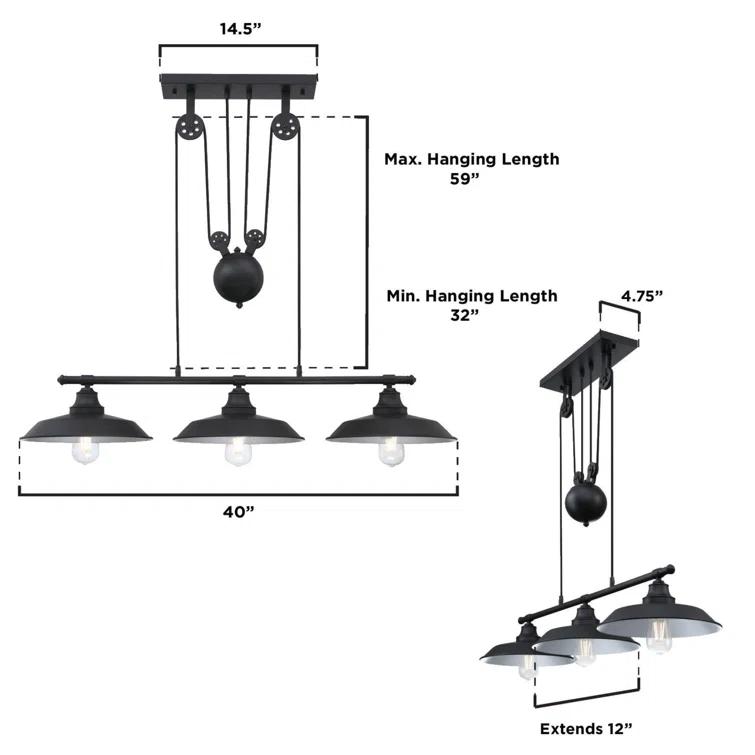 3 - Light Kitchen Island Pendant