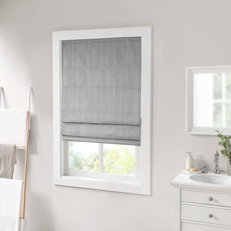 Galen Basketweave Cordless Room Darkening Single Roman Shade