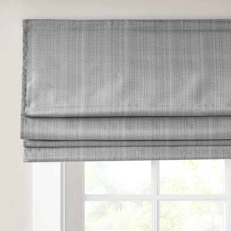 Galen Basketweave Cordless Room Darkening Single Roman Shade