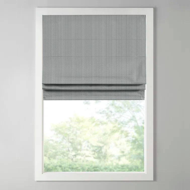 Galen Basketweave Cordless Room Darkening Single Roman Shade
