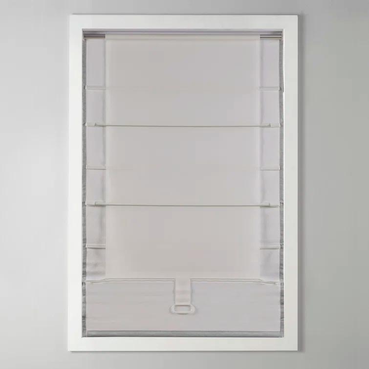 Galen Basketweave Cordless Room Darkening Single Roman Shade