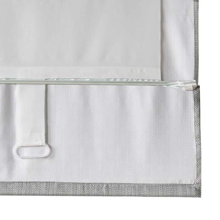 Galen Basketweave Cordless Room Darkening Single Roman Shade