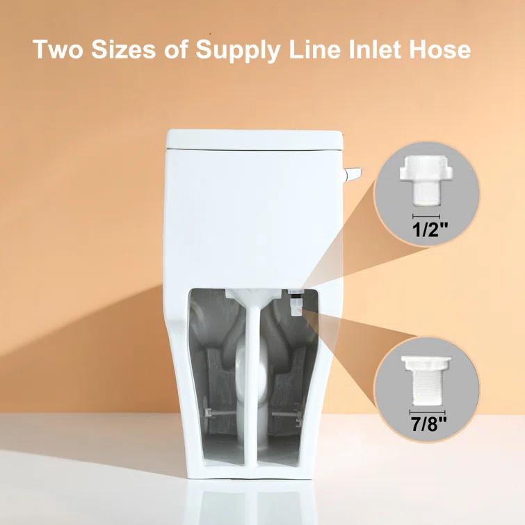 1.28 GPF Single-Flush（Left）/Dual Flush(Top) Elongated Comfort Height Floor Mounted One-Piece Toilet (Soft Closing Included)