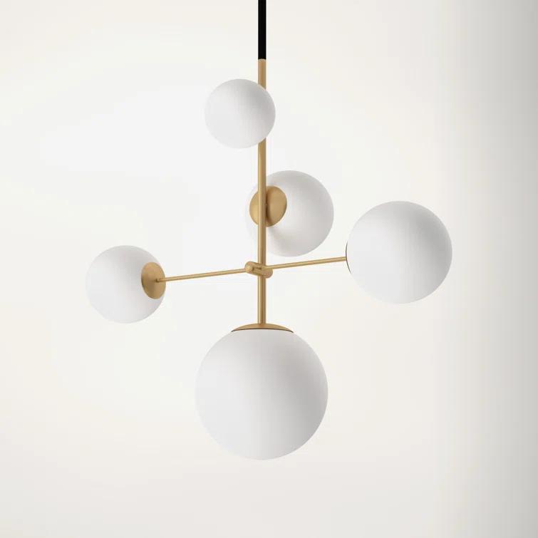 Drake 5 Light Dimmable Sputnik Chandelier