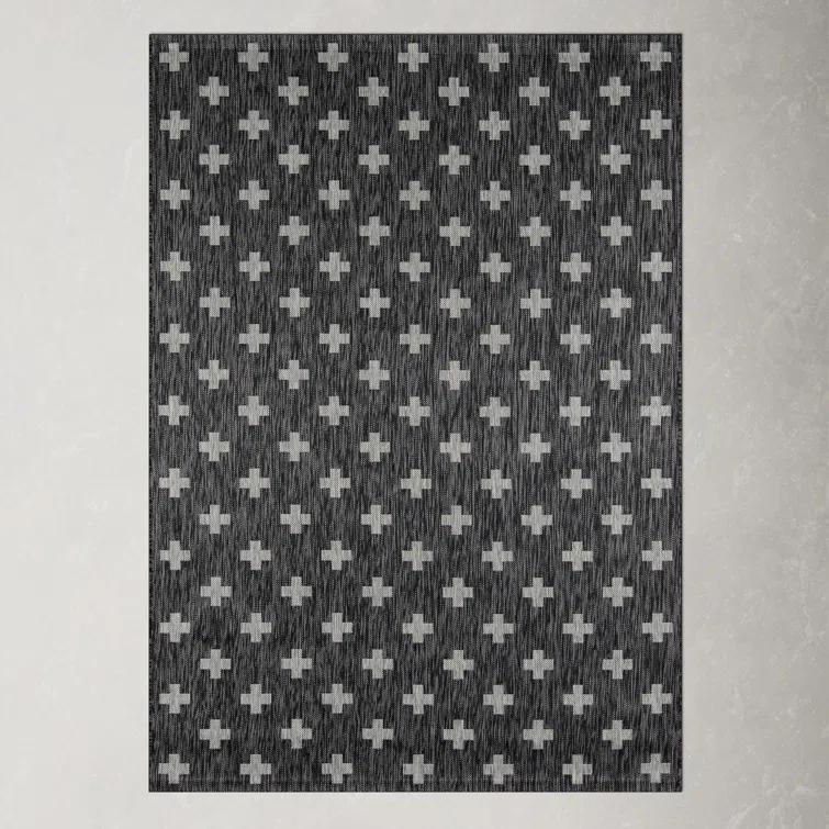 Umbria Black Indoor/Outdoor Rug