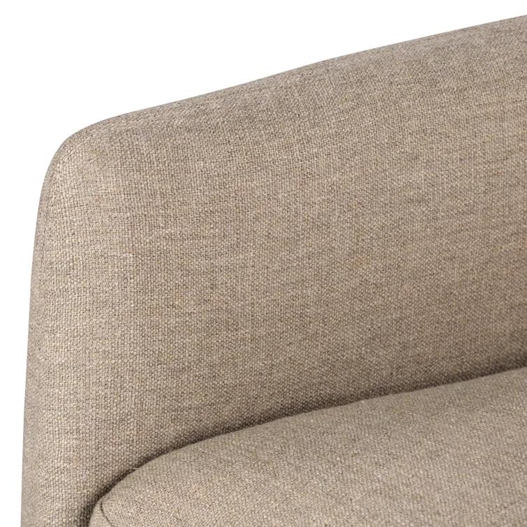 Alcala Taupe Glove Leather Swivel Accent Chair