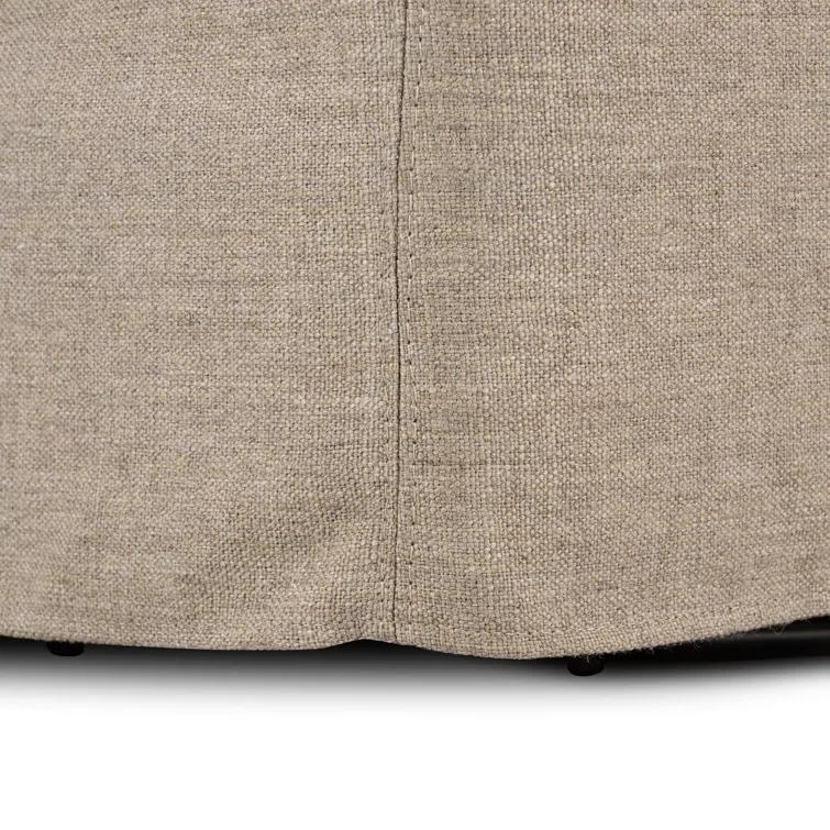 Alcala Taupe Glove Leather Swivel Accent Chair