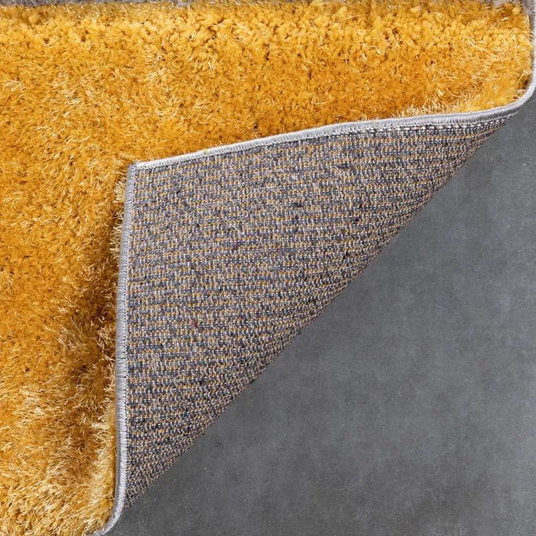 Cobina Escondido Yellow Modern Geometric 3D Textured Shag Rug