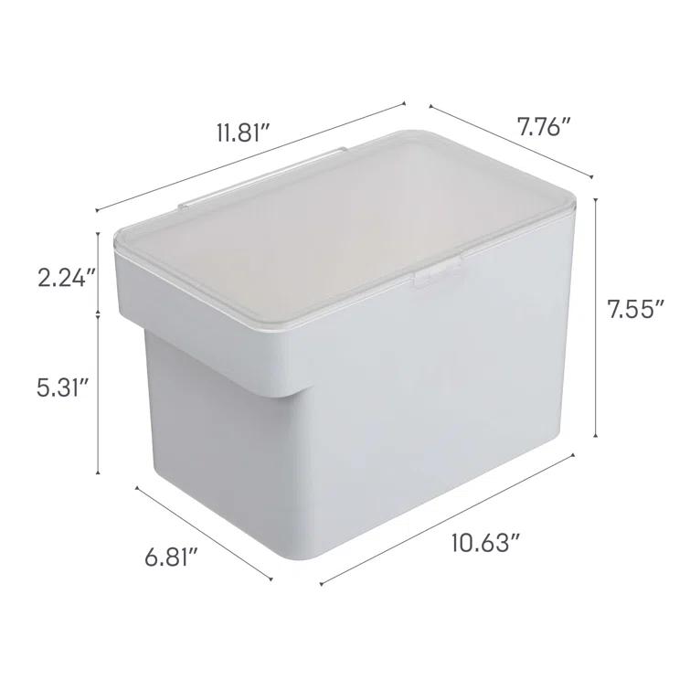 Yamazaki Home Airtight Pet Food Medium Storage Container With Transparent Lid, 1.6 gallons
