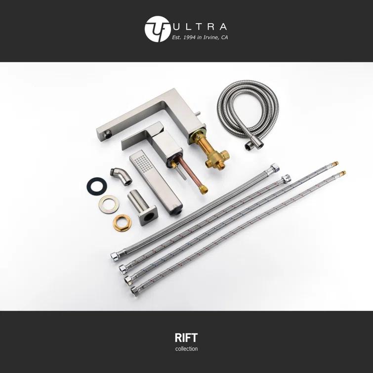 Ultra Faucets Rift 1 Handle Bathroom Roman Tub Faucet UF65843