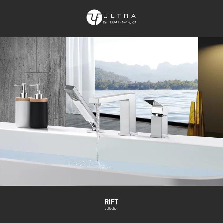 Rift 1 Handle Bathroom Roman Tub Faucet