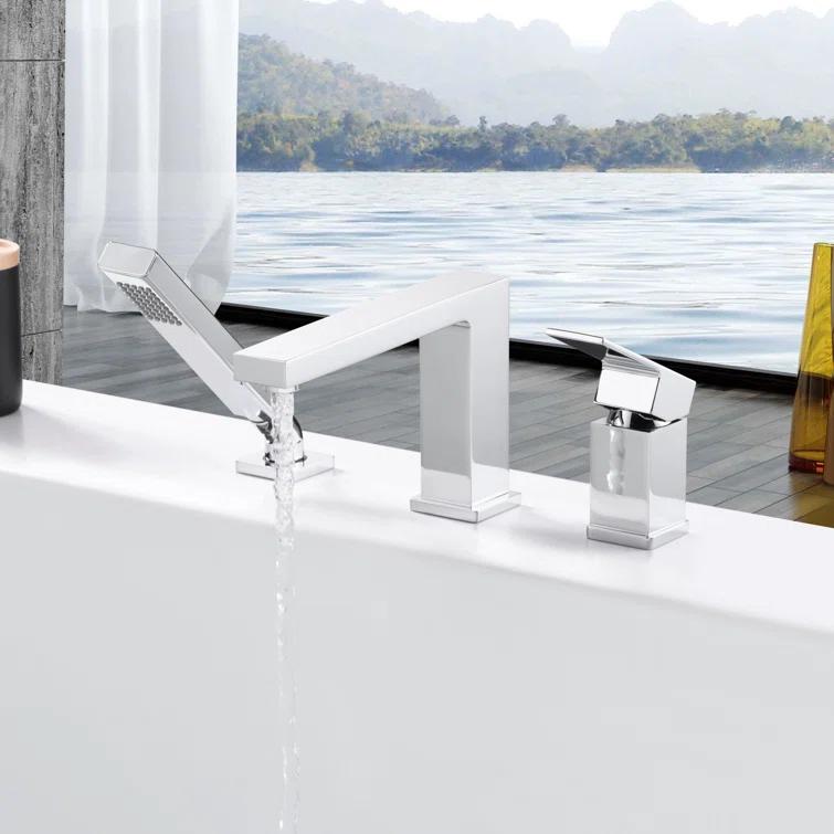 Rift 1 Handle Bathroom Roman Tub Faucet